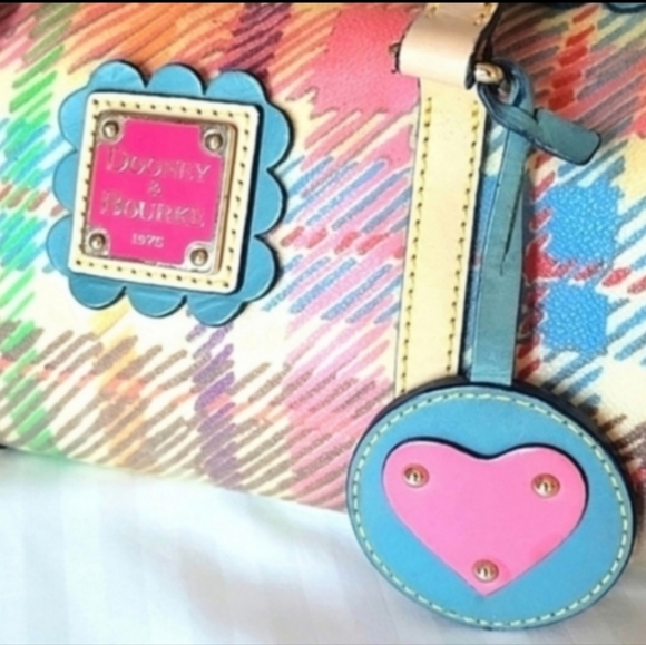 Dooney & Bourke Vintage Picnic Collection Plaid Satchel - Picture 6 of 9